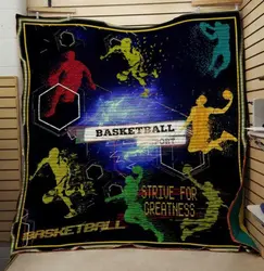 Make Color Basketball Quilt Blanket  Quilt and Home Decor