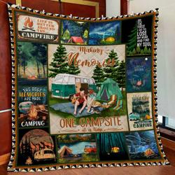Making Memories One Campsite At A Time Quilt Blanket and Home Decor