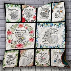 Mama Elephants Quilt Blanket A175 and Home Decor
