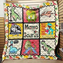 Mamasaurus Blanket Th1707 Quilt and Home Decor
