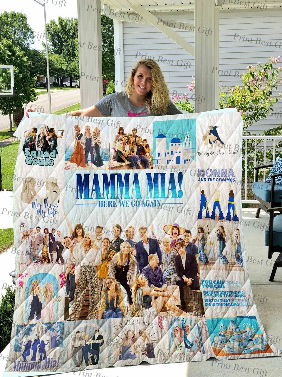 Mamma Mia Poster Quilt Blanket and Home Decor