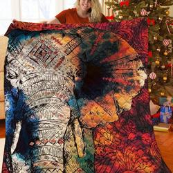 Mandala Elephant Quilt Gve and Home Decor