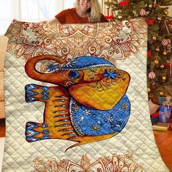 Mandala Elephant Quilt Gvo and Home Decor