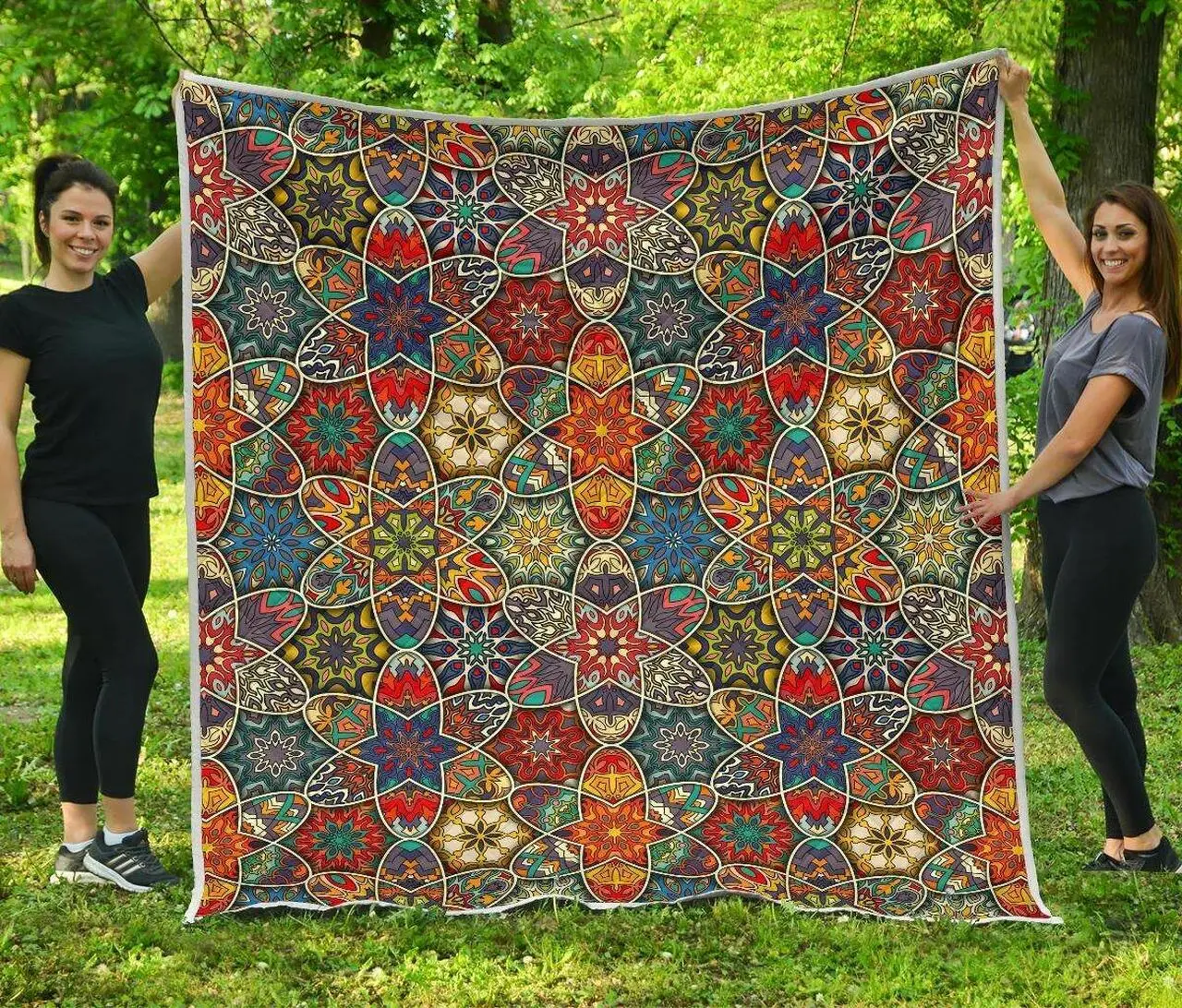 Mandala Star Bohemian Cl17100369Mdq Quilt Blanket and Home Decor