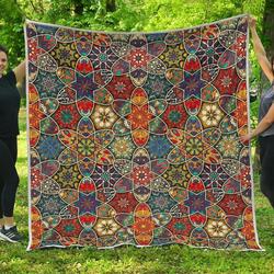 Mandala Star Bohemian Cl17100369Mdq Quilt Blanket and Home Decor