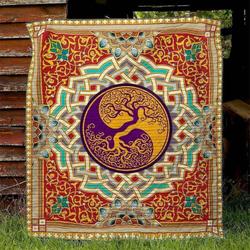 Mandala Tree Of Life Hur Quilt cf and Home Decor