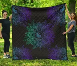 Mandala Yin And Yang For Yoga Lover Quilt and Home Decor