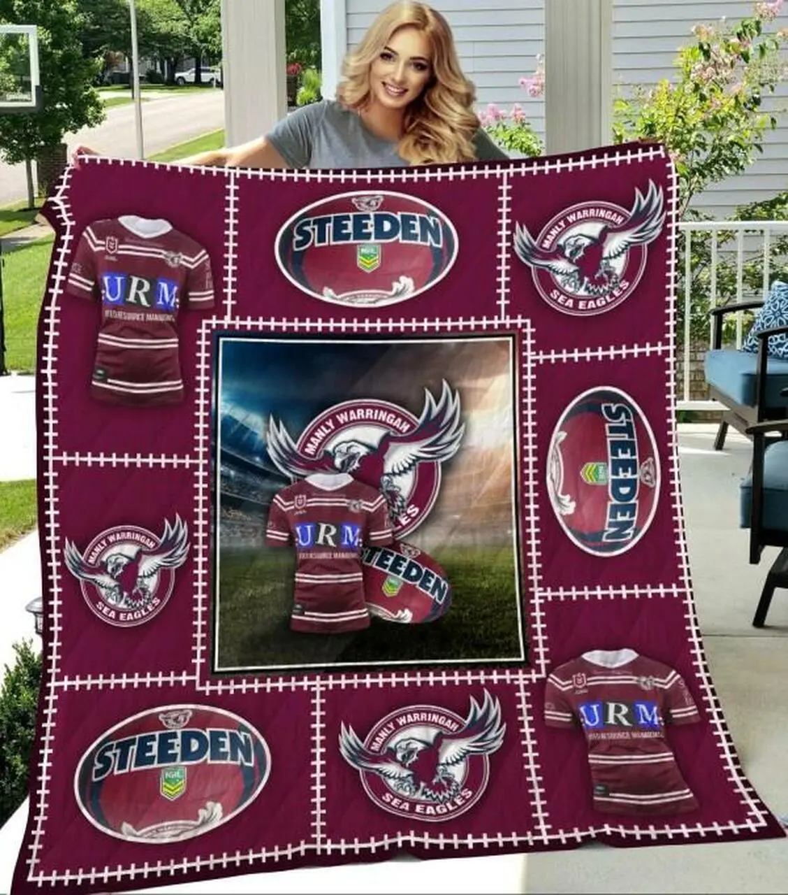 Manly Warringah Sea Eagles Quilt Blanket Beeqt5069 Quilt and Home Decor