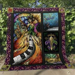Mardi Gras Mp300544 Quilt Blanket and Home Decor