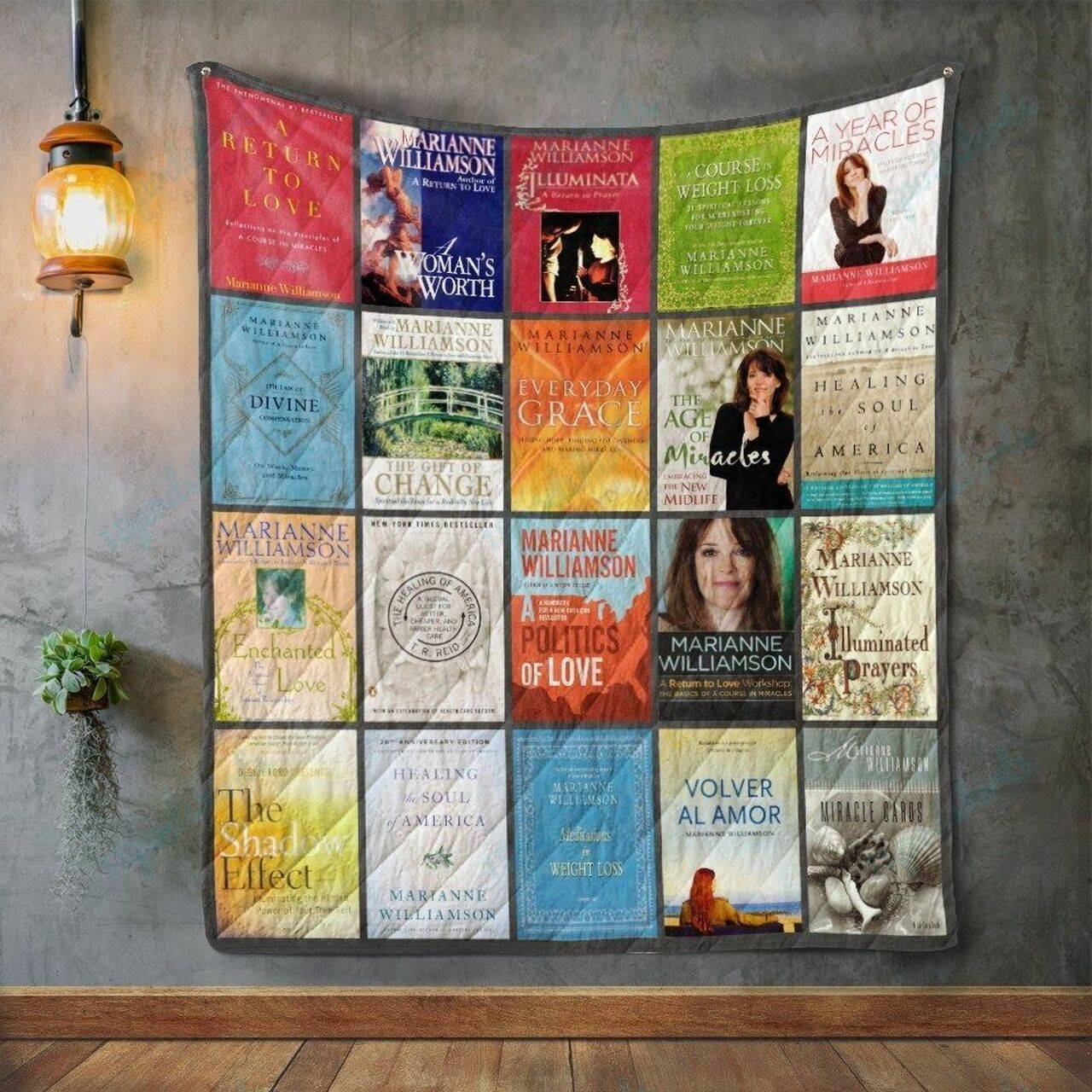 Marianne Williamson Books Quilt Blanket and Home Decor