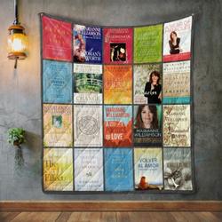 Marianne Williamson Books Quilt Blanket and Home Decor