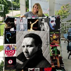 Marilyn Manson Albums Cover Poster Quilt Blanket and Home Decor