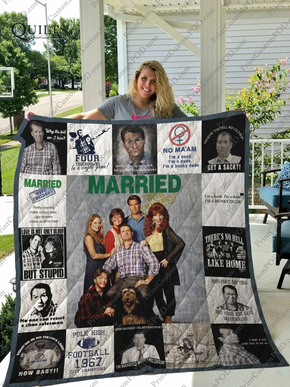 Married With Children Quilt Blanket and Home Decor