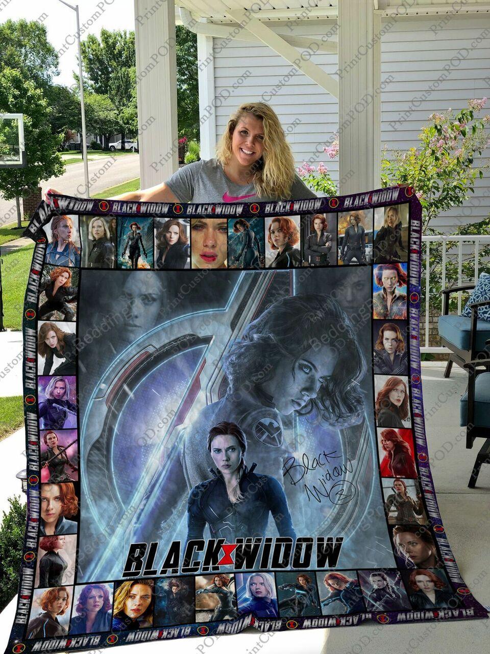 Marvel Black Widow Quilt Blanket - Best Gifts For Fans, Birthday and Home Decor