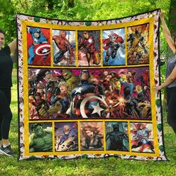 Marvel Comic Black Premium Quilt Blanket  Quilt and Home Decor
