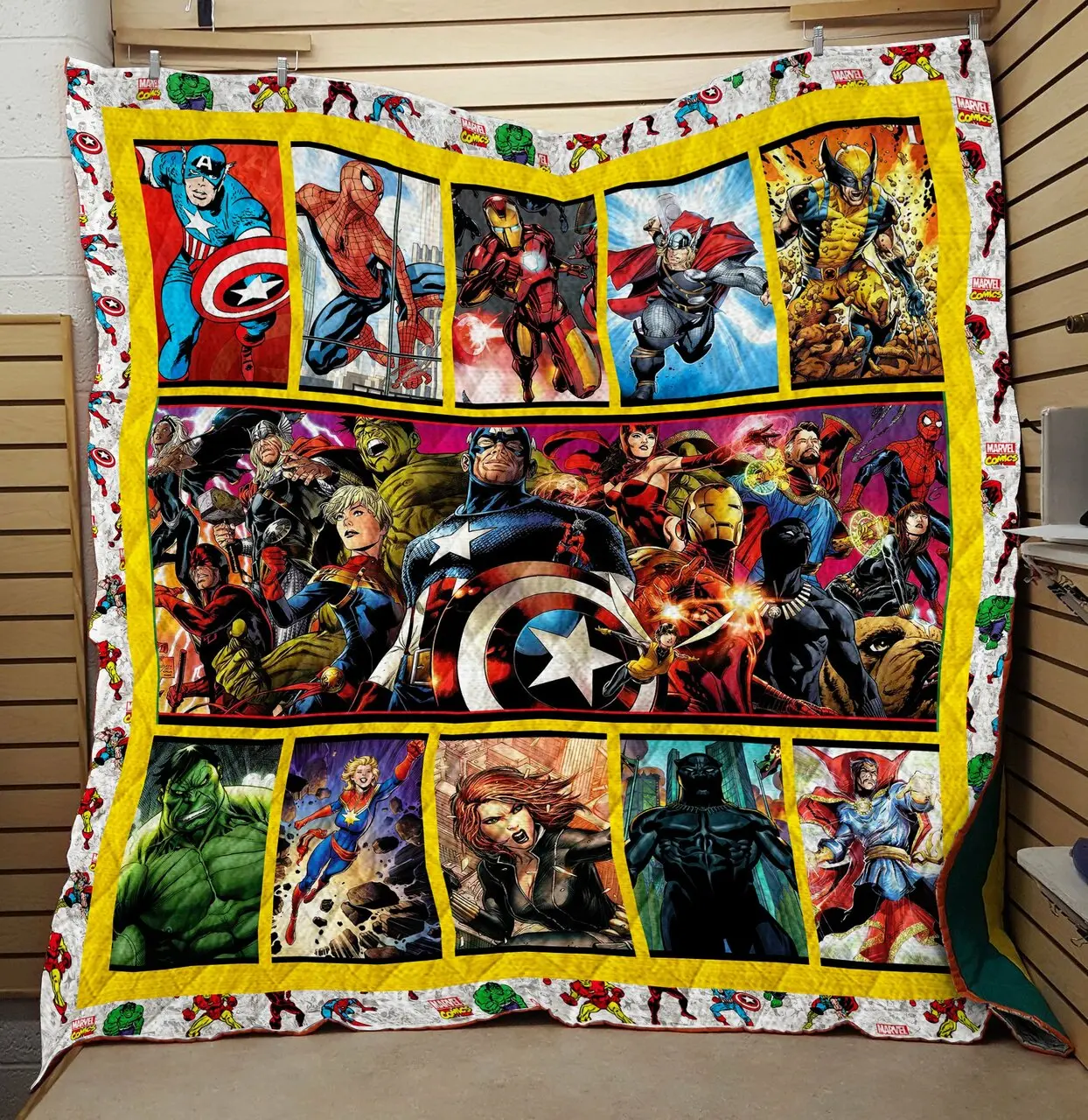 Marvel Comic Quilt Blanket and Home Decor