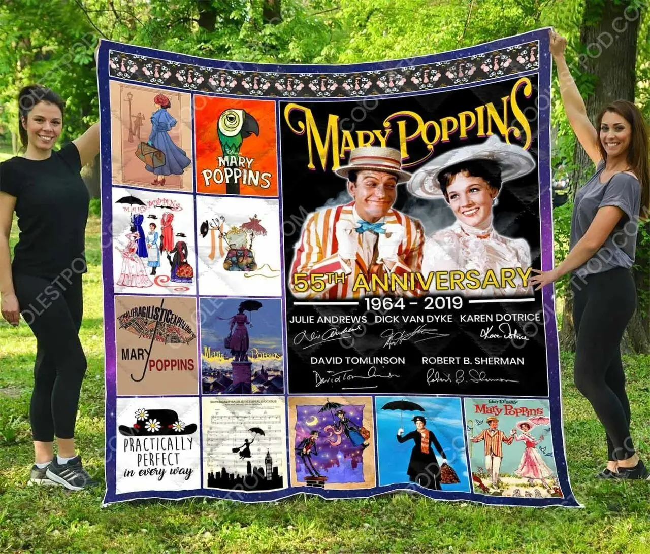 Mary Poppins 55Th Anniversary All Season Plus Size Quilt Blanket and Home Decor