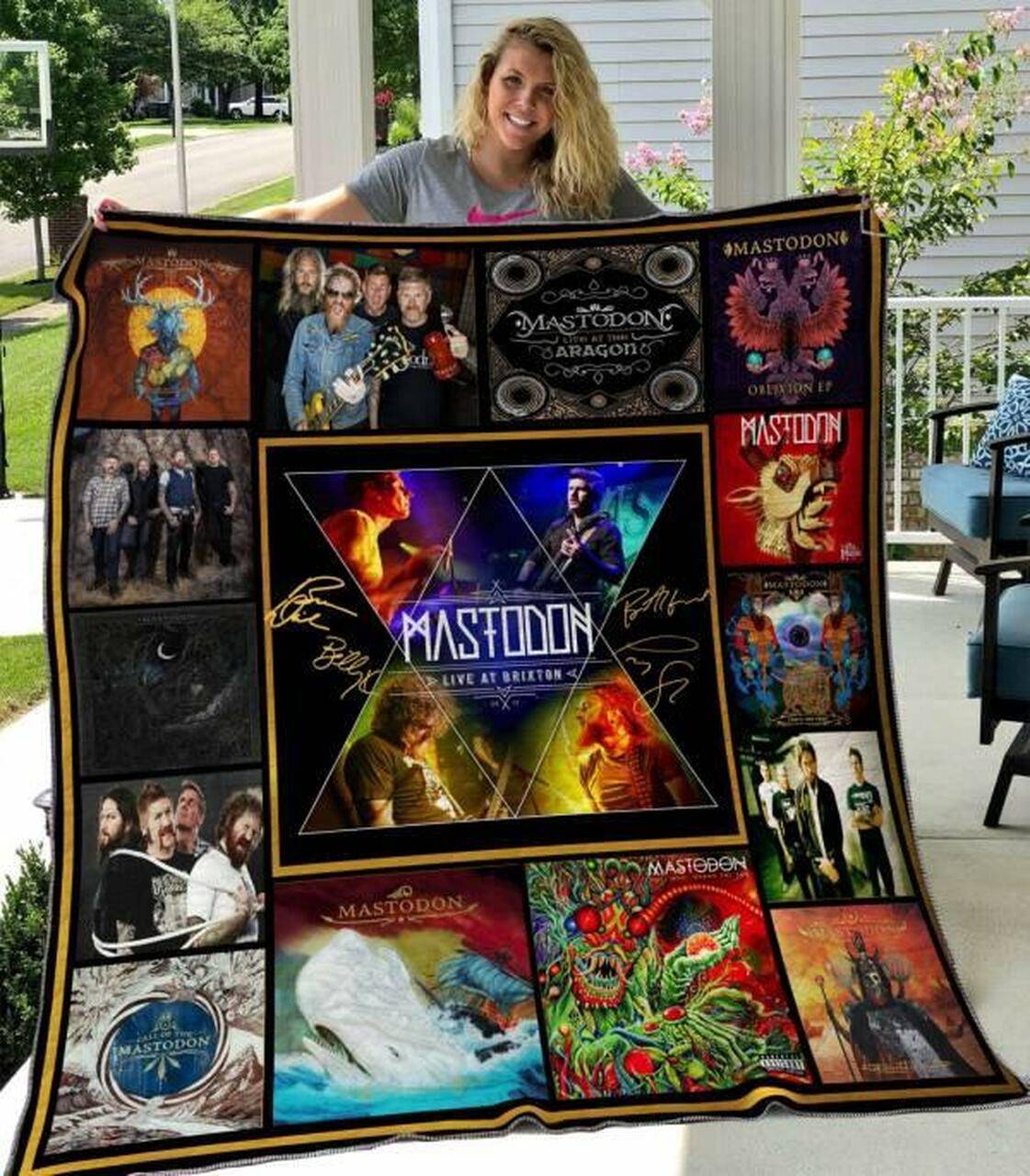 Mastodon Quilt Blanket Hvt040618 Quilt and Home Decor