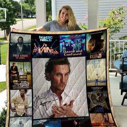 Matthew Mcconaughey Quilt Blanket 01 and Home Decor