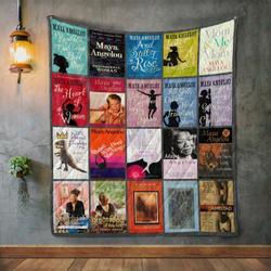 Maya Angelou Books Quilt Blanket and Home Decor