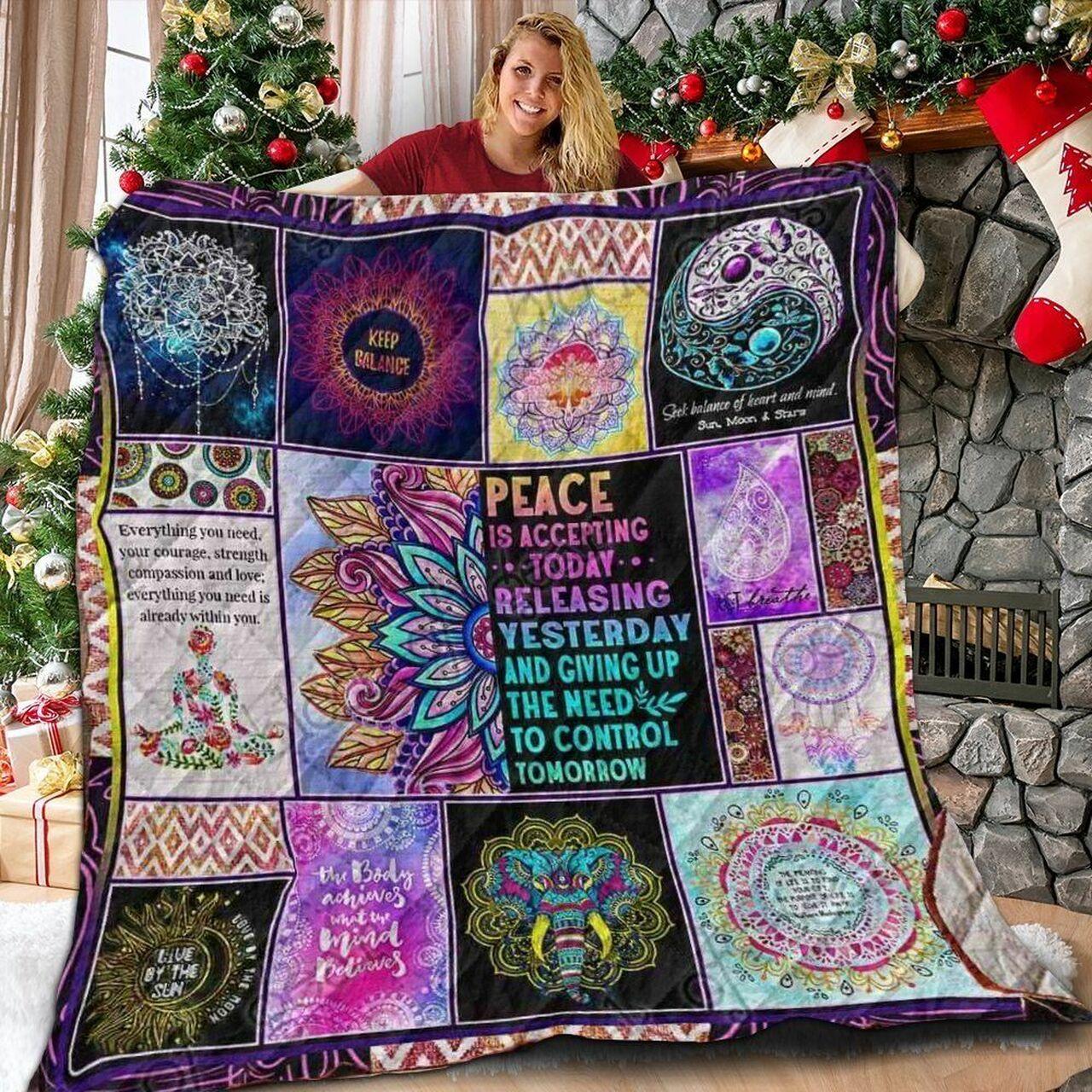 Meditation MAndala HBV1 3D Customized Quilt and Home Decor