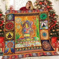 Meditation Quotes Pattern 3D Customized Quilt and Home Decor