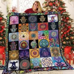 Meditation Square V1 QE 3D Customized Quilt and Home Decor