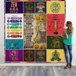 Meditation Yoga Quotes N 3D Customized Quilt and Home Decor