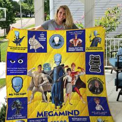 Megamind Quilt Blanket For Fans Ver 17 and Home Decor