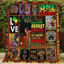 Melanin August Queen Blanket Kc1307 Quilt and Home Decor