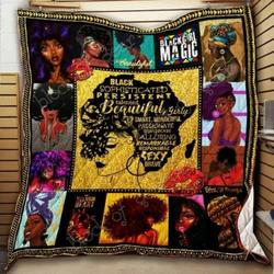 Melanin Queen HUR20909 3D Customized Quilt 2307 and Home Decor