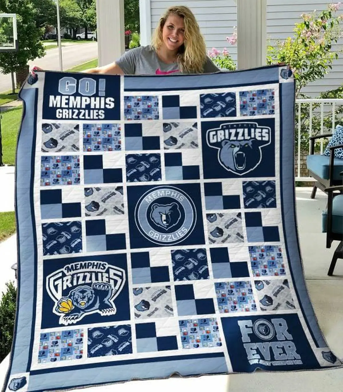 Memphis Grizzlies Quilt Blanket B200627 Quilt and Home Decor