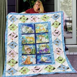 Meow Meadow NTTH011298 3D Customized Quilt and Home Decor