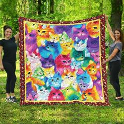 Meow Rainbow Cats SH22 NTTH011298 3D Customized Quilt and Home Decor