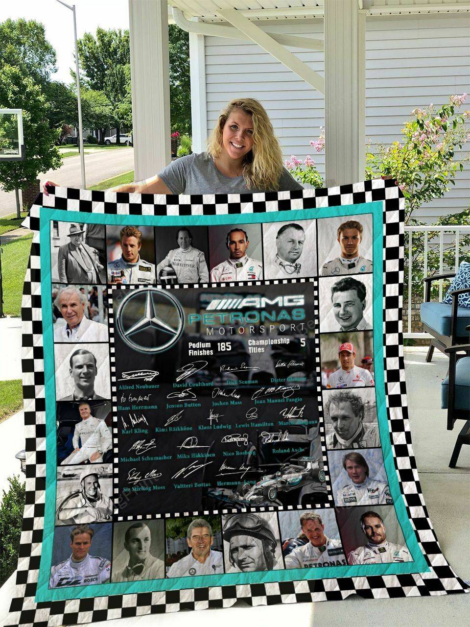 Mercedes Amg Petronas F1 Quilt Blanket and Home Decor