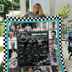 Mercedes Amg Petronas F1 Quilt Blanket and Home Decor