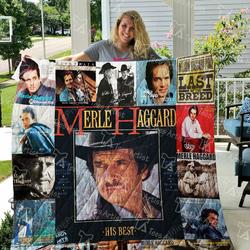Merle Haggard Quilt Blanket 0876 and Home Decor