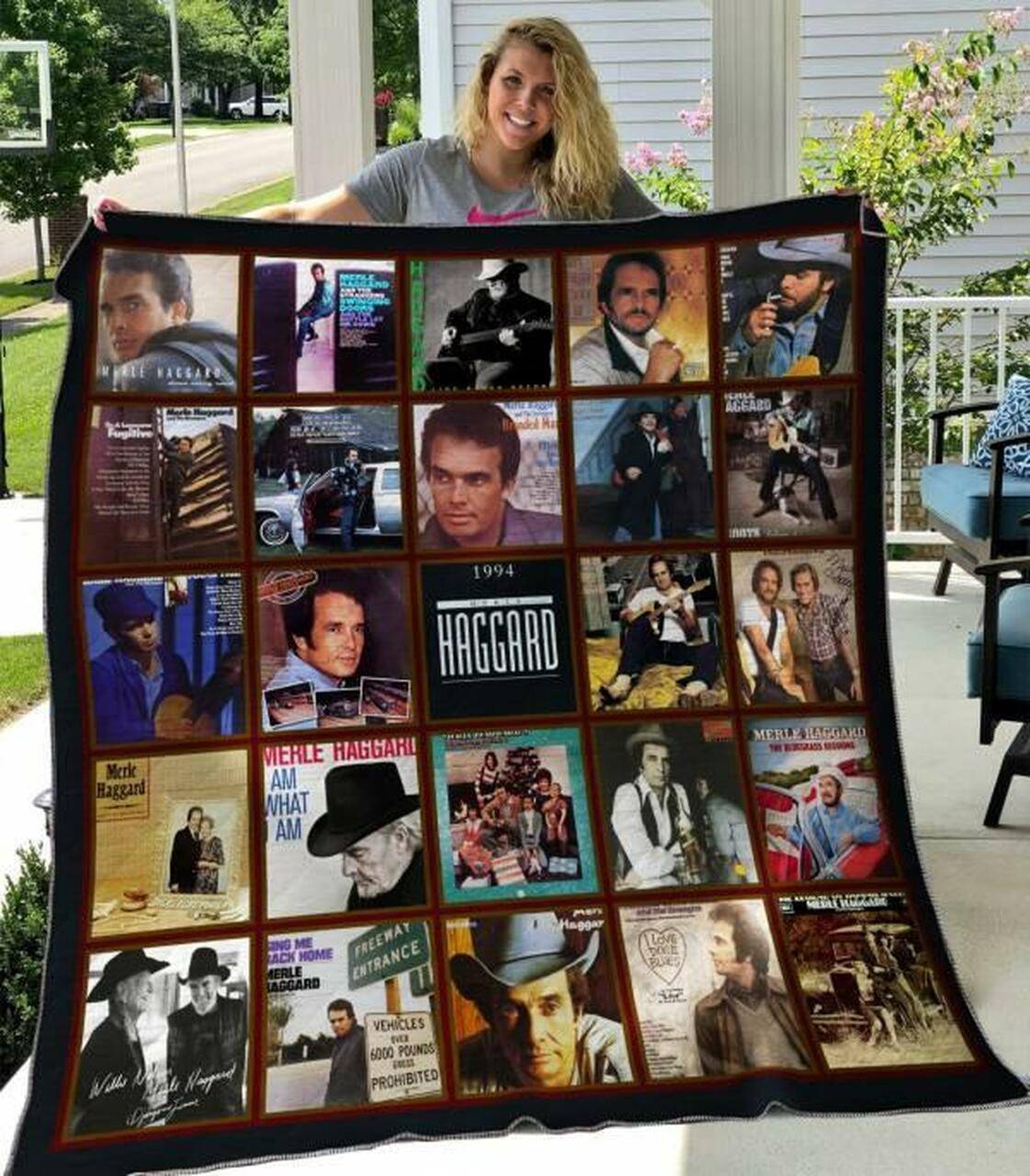 Merle Haggard Quilt Blanket Hvt050613 Quilt and Home Decor