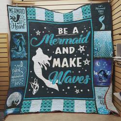 Mermaid Always At Heart Quilt Blanket Great Customized Blanket Gifts For Birthday Christmas Thanksgiving and Home Decor