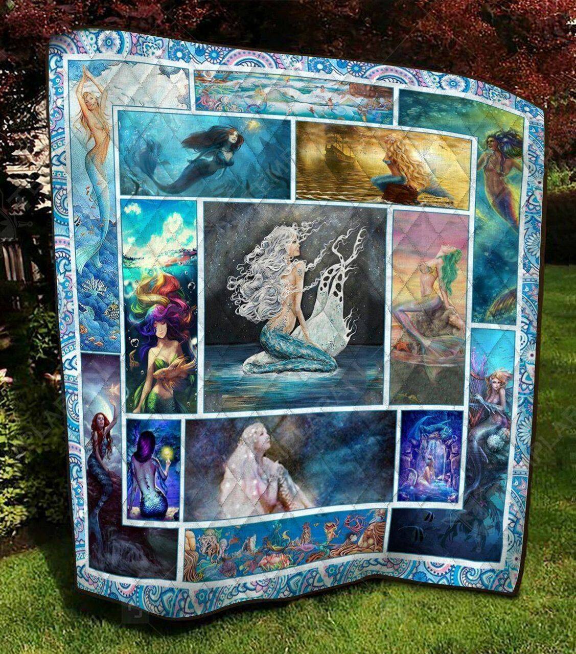 Mermaid Cl28110204Mdq Quilt Blanket and Home Decor