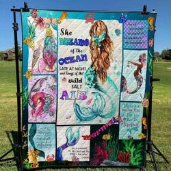 Mermaid Qh050805C Tbg Quilt Blanket and Home Decor