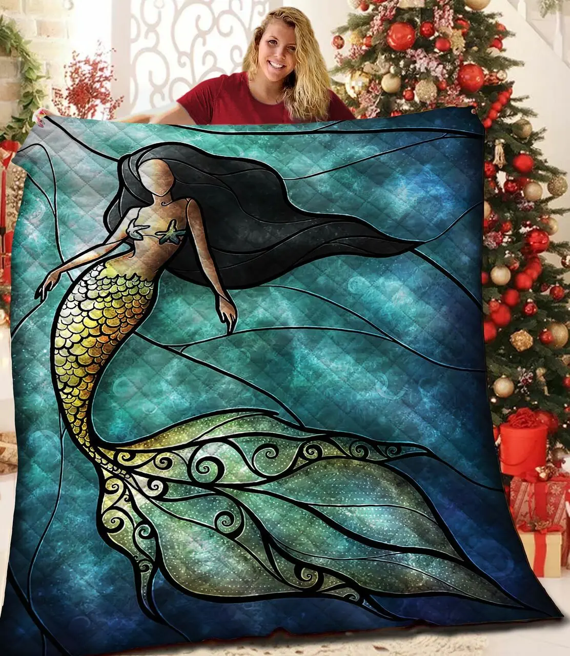 Mermaid Quilt Bcs and Home Decor