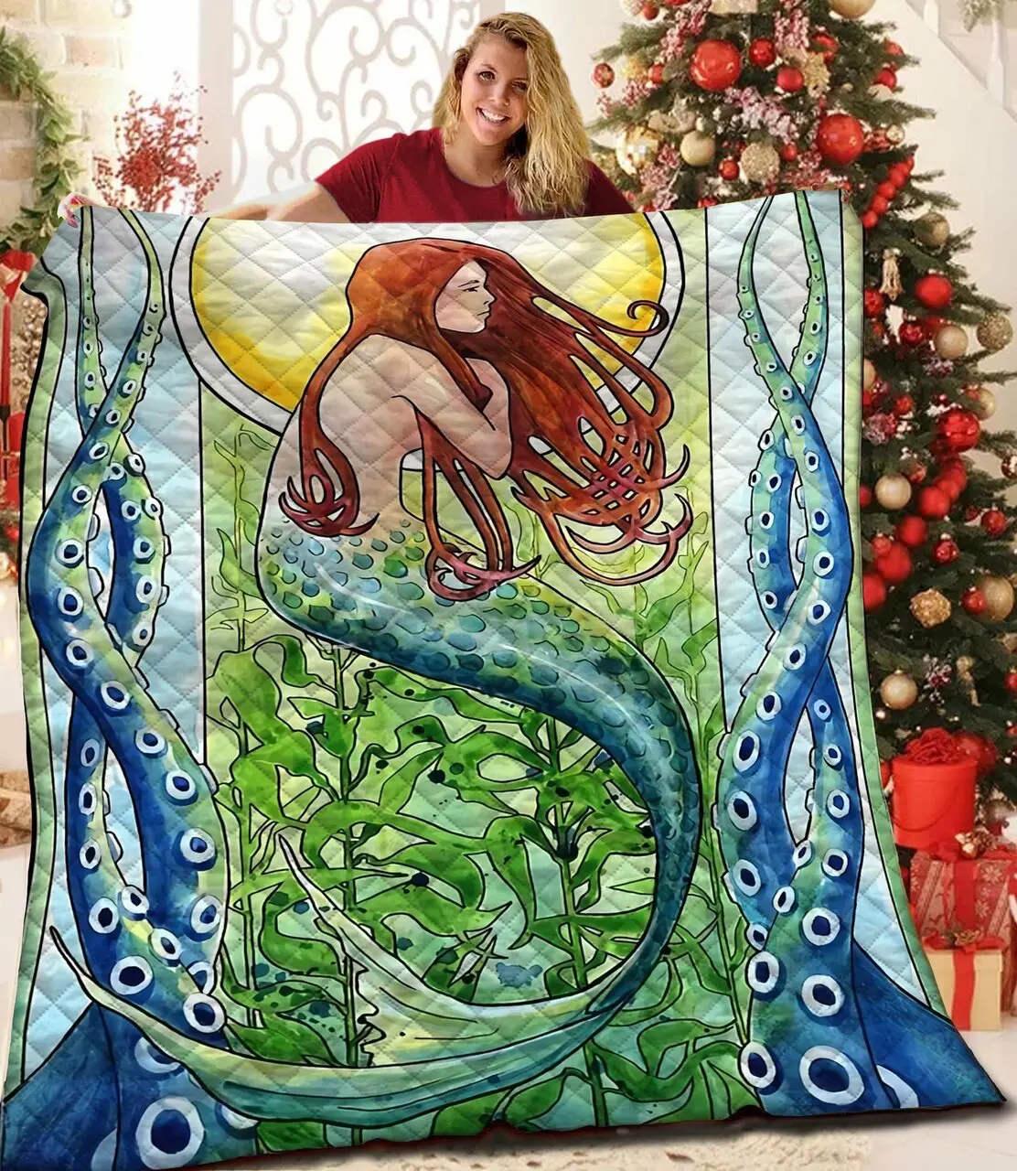 Mermaid Quilt Bdr and Home Decor