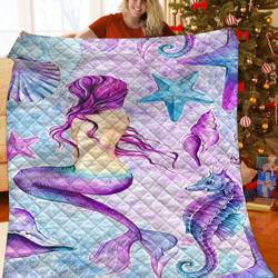 Mermaid Quilt Bfu and Home Decor