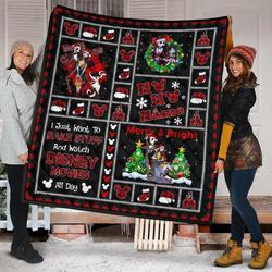 Merry Christmas Jack & Sally Xmas Gift Quilt and Home Decor