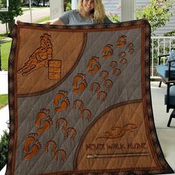 MHE21010701-MHQ21010701 Barrel Racing Never Walk Alone Quilt Bed Set & Quilt Blanket and Home Decor