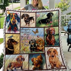 Mhqd00030 Dachshund Blanket Th1709 Quilt and Home Decor