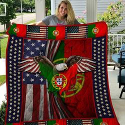 MHQNUOC102 America - Portugal Quilt Blanket and Home Decor