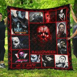 Michael Myers Halloween Quilt Blanket For Fan and Home Decor