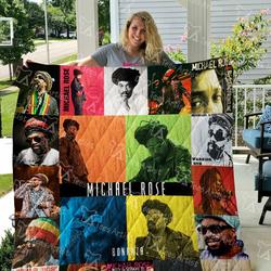 Michael Rose Quilt Blanket and Home Decor